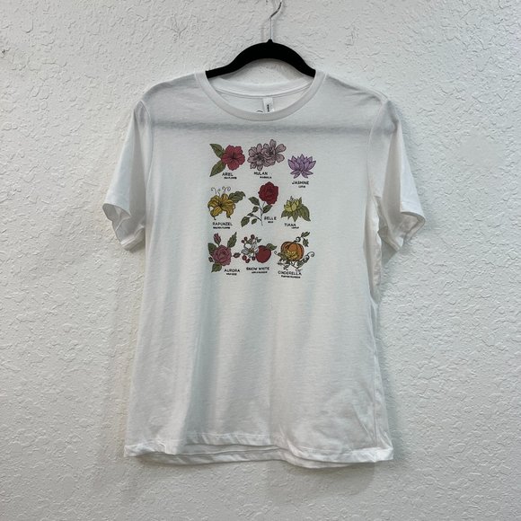 Tops - All Princess Flowers Womens T-Shirt Tee Size Medium  Size: Medium Sleeve Length: